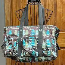 Thirty One All in Organizer Medium Bag Winter Trees Brown