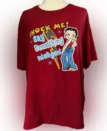 Vintage 2005 Betty Boop Shock Me Say Something Intelligent Graphic Print Tshirt