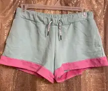 Kappa Aqua Pink Rear Logo Lounge Pull On Shorts, XL