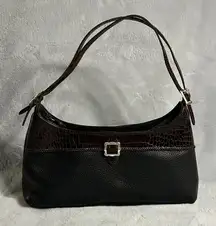 Brighton Black and Brown Women's Shoulder Bag With Double Straps