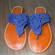 MIA Women's Vivian Crochet Sandal Women’s size 6.5 beautiful blue