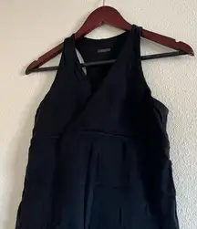 Lululemon Black V Neck Racerback Crossover Athletic Workout Tank Top​​​​ Size 8