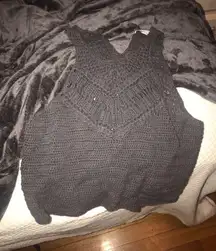 Knit Dark Grey Crop Top