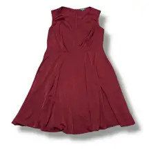 ModCloth Anthropologie ALine Mini Dress Red Burgundy Sleeveless Fit &‎ Flare