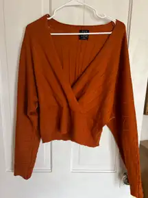 Rust Cropped Sweater By FCT