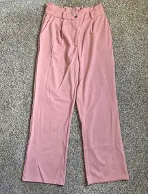 NWT Pink Pull On Trousers Elastic Waist Casual Formal Spring Comfy XL