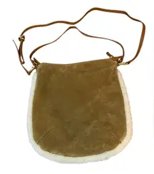 Nwot Ugg Suede Sherpa Charlee Crossbody Bag