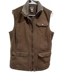 Duluth Trading Company Fire-Hose Canvas Women Vest Size S Durable Western Sherpa