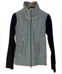 Lululemon  Women's Daily Yoga Jacket Stripe Mint Moment Black Zip Up Size 4​​​