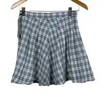 Urban Outfitters Plaid Blue Mini Skirt size S