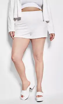 NWT! Royalty By Maluma Ivory Crown Embossed French Terry Shorts Medium