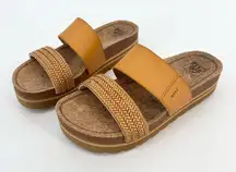 Reef Cushion Vista Hi Slide Sandal Size 7.5 Natural Braid