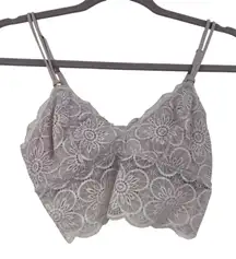 Aerie Offline Pale Purple Lace Bralette Small Adjustable Straps Lavender Girly