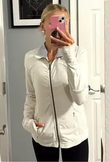 Lululemon White Zip Up Jacket