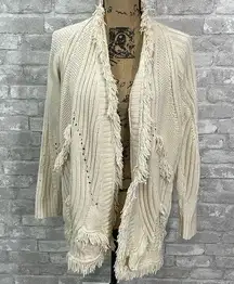 Anthropologie Rosie Neira Rima Fringed Cardigan