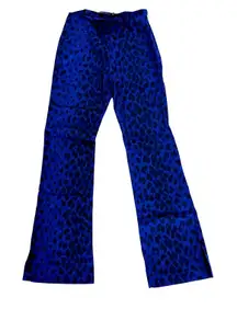 AMAZING Guess Collection Y2K VTG Navy Black Animal Print Silk Pants Women's Sz 2