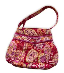 Vera Bradley Small‎ Mini Hannah Purse Raspberry Fizz Pleated Bag Tote