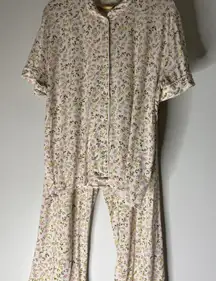 J.Crew Eco Dreamiest Short-Sleeve Pajama Set Size XL Meadow Floral Lounge