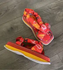 Farm Rio Tropical Fruit Print Platform Sandals