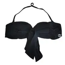 Women's BILLABONG SURF Swimsuit Black Bikini Halter Top Size Small EUC #4352
