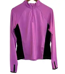 Pro spirit purple track quarter zip pull over women large