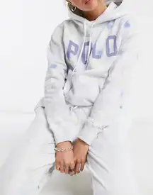 Polo Ralph Lauren logo Hoodie Sweatshirt Pastel Paintsplatter