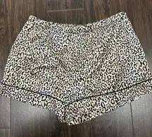 Leopard print satin shorts style for Coachella or Stagecoach Large