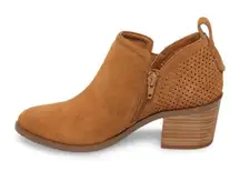 Steve‎ Madden Ruebey Suede Perforated Bootie in Chestnut Brown Size 9