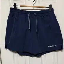 Outdoor Voices Doing Things Navy Blue Athletic Shorts