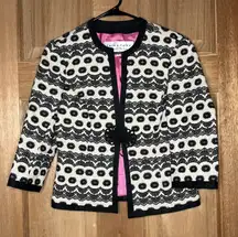 Trina Turk women’s retro Black and White Jacket size 6