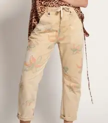 One Teaspoon Highwaisted safari yellow floral pant- Rare