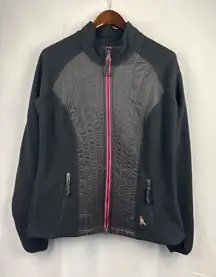 Women’s Harley Davidson XL Black Fleece Jacket with Breast Cancer Awareness Embl