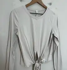 LULULEMON- Time to Restore Nulu Long Sleeve Shirt White Opal Athletic Gym Run