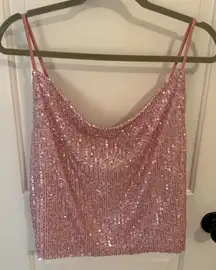 Endless Rose Pink Sequin Top