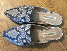 Steve Madden "Flavor" Snake Print Mules - Size 6.5M |‎ Y2K Revival | Streetwear