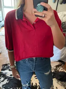 Vintage Cropped Polo Shirt