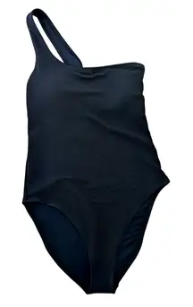 Old Navy One Shoulder Textured Black Swimsuit Size‎ Small NWT Asymmetrical