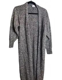 Cabi XXS Long Duster Cardigan Brown Metallic Sparkle Winter Oversized