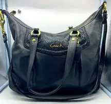 Coach  Ashley black leather satchel