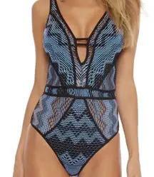 BECCA By Rebecca‎ Virtue Reveal Show & Tell Crochet One-Piece Swimsuit
