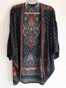 Tolani 100% Silk Boho Kimono / Open Front – O/S