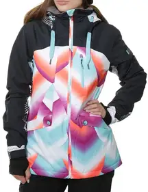 Roxy Wildlife Snowboard Jacket size Medium
multicolor (pop snow ocean spray)