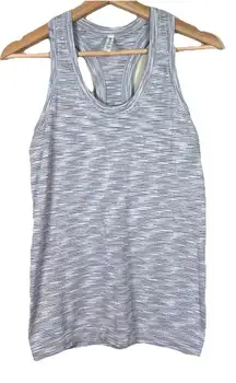 Athleta Womens Momentum Racerback Tank Top Space Dye‎ Grey Stretch S