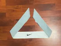 white and grey reversible sports headband