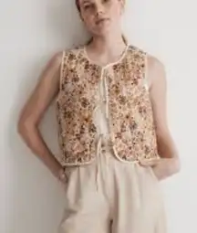 Madewell Reversible Tie-Front Vest Top in Flora Field Size 12 Women's
