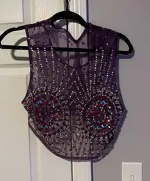 Nasty Gal Bedazzled Crop Top