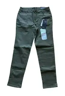 1822 Denim Olive Green Ankle Skinny Cotton Spandex Blend Soft SZ 10 #2193