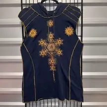 Seed Of Creation,  Yoga sleeveless hoodie Pull Over. Size Small - Large.
