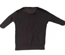 Alala oversized black mesh 1/2 sleeve top size XS