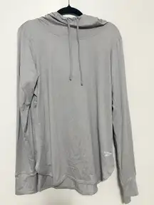 NWT Reebok Silver Sconce Heather Hoodie Large